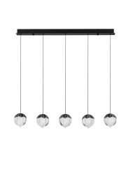 Lampa wisząca LED wielopunktowa szklana czarna okrągła designerska uniwersalna ściemnialna Luces Exclusivas 9124114