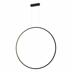 Lampa wisząca okrąg ring do łazienki Loop M PL0119-85-BK Yaskr czarna IP44 LED 3000K