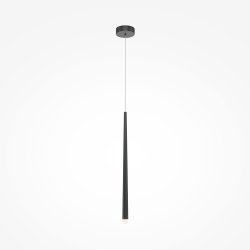 Lampa wisząca sopel nowoczesna minimalistyczna LED aluminium czarna regulacja wysokości do jadalni salonu Cascade MAYTONI MOD132PL-L6BK