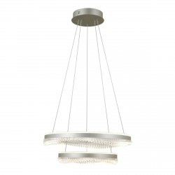 Lampa wisząca Italux Morte PND-34535-2L-SILV Srebrny 2-płomienna Nowoczesna LED