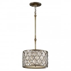 Kryształowa Lampa wisząca Lucia Feiss FE-LUCIA-P-C lampa salonowa, nad stół/ Oksydowany srebrny Glamour