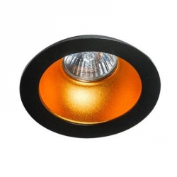 Nowoczesna oprawa podtynkowa okrągła czarna + złoty REMO 1 AZ1732 + AZ0824 Azzardo