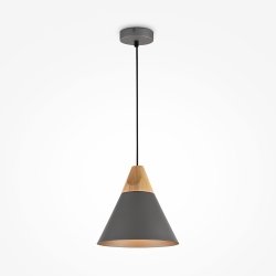 NOWOCZESNA LAMPA SUFITOWA WISZĄCA SZARA TRÓJKĄT METALOWA BICONES MAYTONI P359-PL-220-C