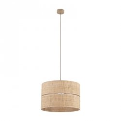Beżowa lampa wisząca abażurowa słomkowa boho designerska nowoczesna dekoracyjna salonowa CALMA 11601 TK-LIGHTING