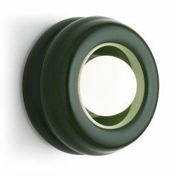 Designerski kinkiet modern butelkowa zieleń retro szkło TEVO Argon 8810