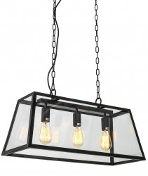 MINIMALISTYCZNA CZARNA LAMPA WISZĄCA VINTAGE ITALUX LAVERNO MD-102621-3-B