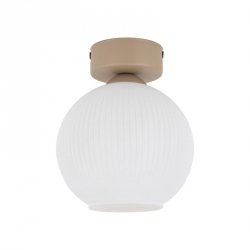 Nowoczesna oprawa sufitowa beżowa szklany klosz okrągły reflektor spot minimalistyczny uniwersalny klasyczny VIRLO 11357 TK-Lighting