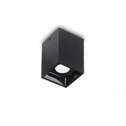 Czarna Lampa Sufitowa Downlight Kwadratowa NITRO ROUND SQUARE 206042 IDEAL LUX
