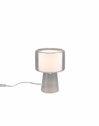 Lampka nocna stołowa szklana szara minimalistyczna klasyczna ROCKA 519900152 Trio