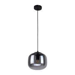 Lampa wisząca szklana okrągła dekoracyjna czarna w nowoczesnym stylu minimalistyczna Calto PND-67705-1-BK-SG Italux