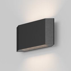 Nowoczesne oświetlenie zewnętrzne na ścianę kinkiet LED aluminium grafit podświetlające ścienę Pull MAYTONI O412WL-L8GF3K