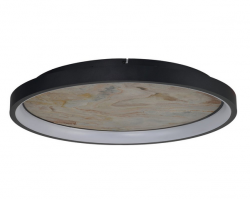 Designerska nowoczesna lampa sufitowa plafon LED czarny naturalny kamień KRYPTON 60 3-STEP CCT AZ6665 AZZARDO