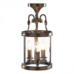 Lampa Wisząca Vintage Mosiądz LAMBETH LAM0375 DAR LIGHTING