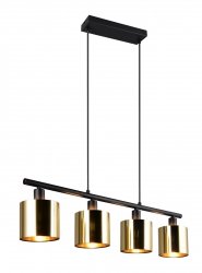 Nowoczesna lampa wisząca 4-płomienna owalny szklany klosz złota minimalistyczna uniwersalna klasyczna JASON R36304079 Rl