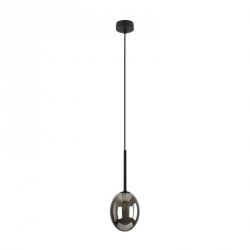 Lampa wisząca czarna szklany owalny klosz minimalistyczna o dekoracyjnym charakterze PEARL 10827 TK-LIGHTING