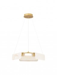 Marmurowa Lampa Wisząca Salonowa w Stylu Art Deco MAIRANA LE44616