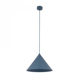 Lampa wisząca niebieska stożkowy klosz do designerskich art deco wnętrz CONO L 11415 TK-LIGHTING