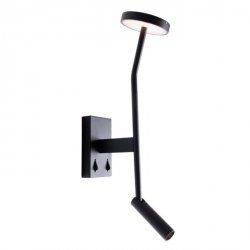 Nowoczesny Czarny Kinkiet Ścienny LED IBIZA W0349 MAXLIGHT