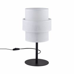 Dekoracyjna lampka stołowa nocna w stylu boho dekoracyjny podwójny biały abażur do salonu jadalni sypialni CALISTO 5893 TK-Lighting