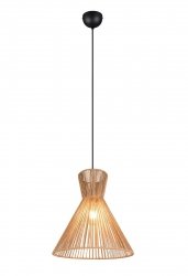 Lampa wisząca pleciona brązowa stożkowa boho rystykalna industrialna minimalistyczna nad stół do salonu sypialni ROSALIE R36191036 Rl