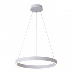 Biała Nowoczesna Okrągła Lampa Wisząca LED BRASCO DOWN PND-56215-060RPC-WH-3KS4K-TRDIMM ITALUX