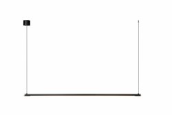 Nowoczesna uniwersalna lampa wisząca LED minimalistyczna czarna aluminiowa listwa podłużna ściemnialna MARNIK 41405/24/30 Lucide