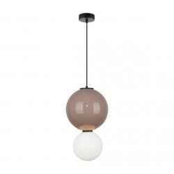 Ceramiczna designerska brązowa lampa wisząca Pieve Italux PND-95221-1L-BR