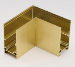 Złącze L złote do szynoprzewodu magnetycznego jednofazowego natynkowego AZZARDO BETA TRACK MAGNETIC 57 230V AZ6381