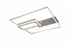 Srebrny Kwadratowy plafon sufitowy LED 32W Spiro RL R67862907