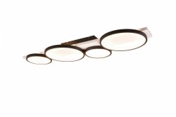 Nowoczesna Biało Czarna Lampa Ścienno Sufitowa Plafon MEDERA 643810432 TRIO