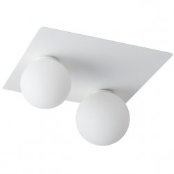 Plafon Sufitowy Minimalistyczny Białe Szklane Klosze ARGON 2 33275 SIGMA