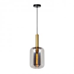 Nowoczesna Lampa Wisząca Czarna Szklany Klosz JOANET 45494/01/65 LUCIDE