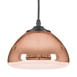 Lampa wisząca miedziana owalna 18cm lustrzana szklana minimalistyczna klasyczna uniwersalna VICTORY GLOW ST-9002S copper Step Into Design 
