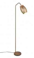 Nowoczesna dekoracyjna lampa podłogowa brązowa w stylu orientalnym klasyczna metalowa drewniany dekor BIDAR R41571065 Rl