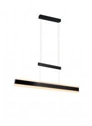 Nowoczesna uniwersalna lampa wisząca LED minimalistyczna czarna metalowa listwa podłużna ściemnialna ARCOLA 331210332 Trio