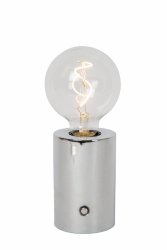 Lampa stołowa LED designerska nowoczesna dekoracyjna na komodę srebrna ściemnialna VIVO 52502/01/11 LUCIDE