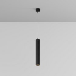  Lampa wisząca minimalistyczna LED aluminium czarna nad stół do jadalni do salonu Focus LED Maytoni P072PL-L12B4K-1