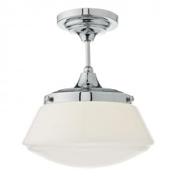 Nowoczesny Plafon Sufitowy Chrom Biały Klosz CADEN CAD0150 DAR LIGHTING