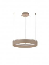 Lampa wisząca LED brązowa okrągła ring 60cm nowoczesna minimalistyczna ściemnialna Luces Exclusivas