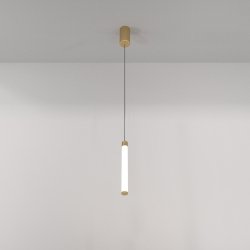 Lampa Wisząca Ledowa Biało-Złota Tuba Nowoczesna Regulowana Wysokość RAY MAYTONI P022PL-L10MG3K
