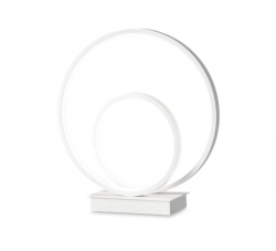 Lampka stołowa nocna biała okręgi designerska nowoczesna dekoracyjna na komodę Oz tl on-off 4000k 342498 Ideal Lux