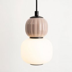 Brązowa lampa wisząca Modern 5W Opal+Medium Brown Maxlight  P0625