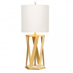 Lampa stołowa Elstead Lighting Apollo APOLLO-TL-WHT Szczotkowany Mosiądz 