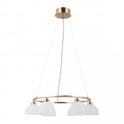 Złota minimalistyczna okrągła lampa wisząca Żyrandol Montiela Italux PND-34374-6-HBR salonowa nad stół