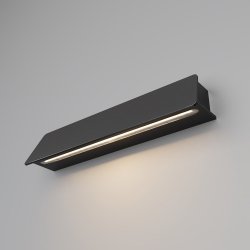 Nowoczesny kinkiet ścienny zewnętrzny na elewację LED aluminium grafit dekoracyjny podłużny Trupp MAYTONI O429WL-L10GF3K