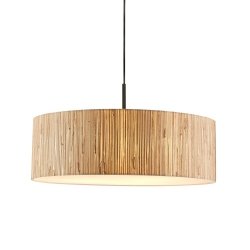Lampa wisząca okrągła z trawy morskiej boho designerska naturalna rustykalna Longshore 118672 ENDON