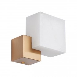 Lampa ścienna kinkiet LED marmurowy złoty nowoczesny designerski dekoracyjny kwadratowy geometryczny CUBO ST-DL-8537 gold Step Into Design