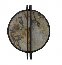 Nowoczesny kinkiet ścienny LED okrągły z trawertynu SATURN 52 WALL AZ6662 Azzardo
