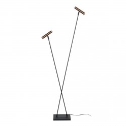 Lampa podłogowa stojąca brązowa tuba podwójna regulowana metalowa minimalistyczna nowoczesna DUARTE 03751/02/96 LUCIDE