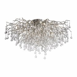 Lampa sufitowa ICICLE 8092-55 Paul Neuhaus | Srebrny Plafon Kryształowy G9 Zuma line
